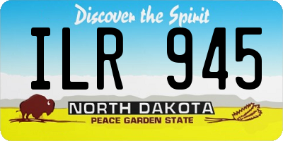 ND license plate ILR945