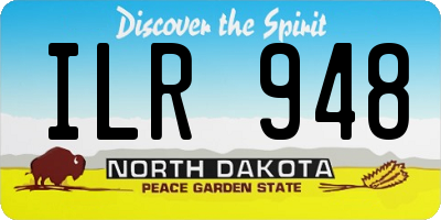 ND license plate ILR948