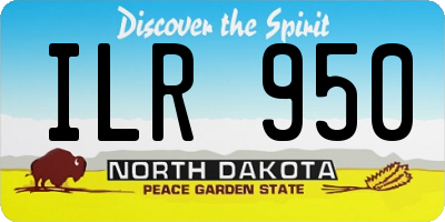 ND license plate ILR950