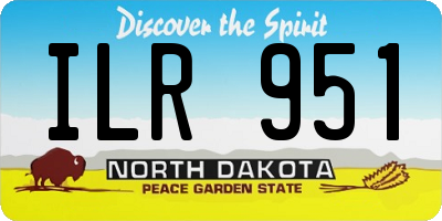 ND license plate ILR951