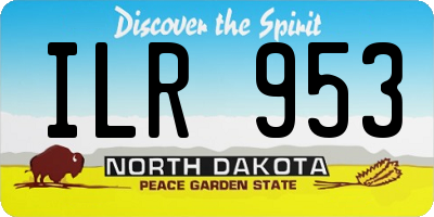 ND license plate ILR953