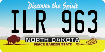 ND license plate ILR963