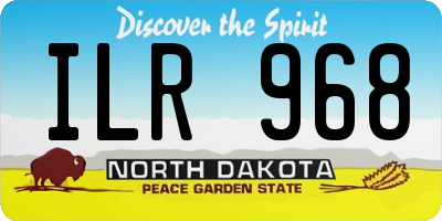 ND license plate ILR968