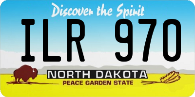 ND license plate ILR970