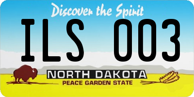 ND license plate ILS003