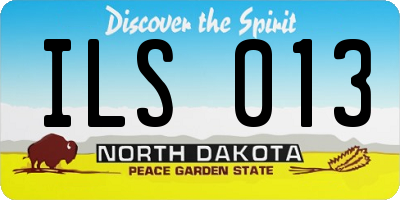 ND license plate ILS013