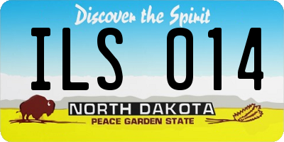 ND license plate ILS014