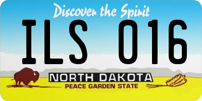ND license plate ILS016