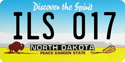 ND license plate ILS017