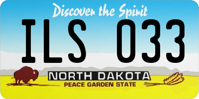 ND license plate ILS033