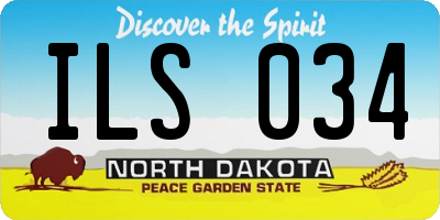 ND license plate ILS034
