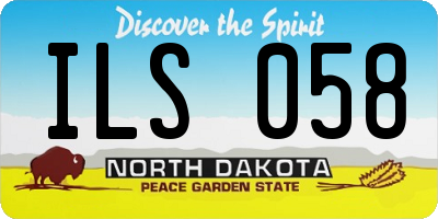 ND license plate ILS058