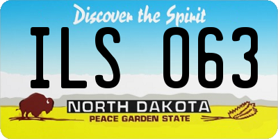 ND license plate ILS063