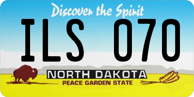 ND license plate ILS070