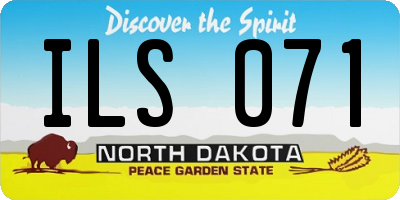 ND license plate ILS071