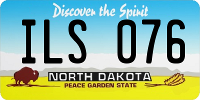 ND license plate ILS076