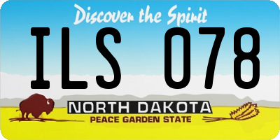 ND license plate ILS078