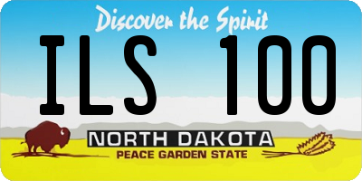 ND license plate ILS100