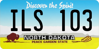 ND license plate ILS103