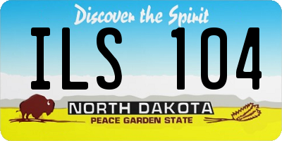 ND license plate ILS104