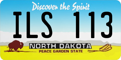 ND license plate ILS113