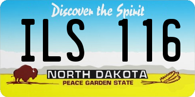 ND license plate ILS116