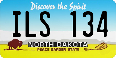 ND license plate ILS134