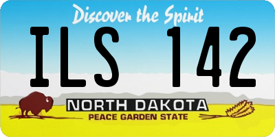 ND license plate ILS142
