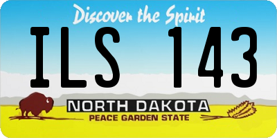 ND license plate ILS143