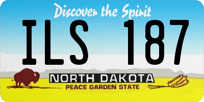 ND license plate ILS187