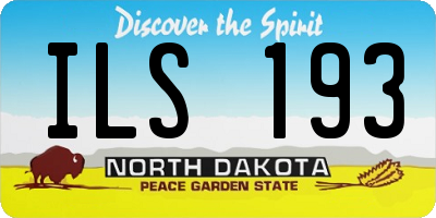 ND license plate ILS193