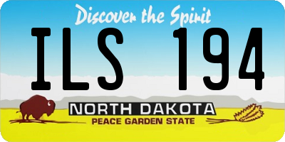 ND license plate ILS194