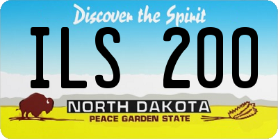 ND license plate ILS200