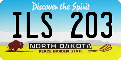 ND license plate ILS203
