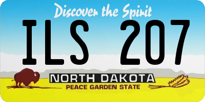 ND license plate ILS207