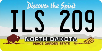 ND license plate ILS209