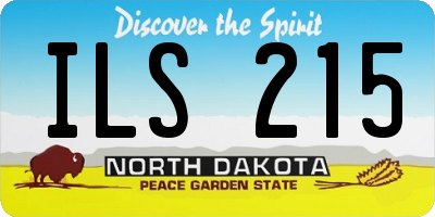 ND license plate ILS215