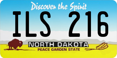 ND license plate ILS216
