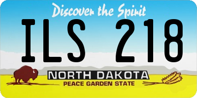 ND license plate ILS218