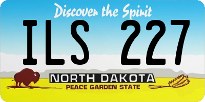 ND license plate ILS227