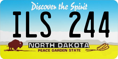 ND license plate ILS244