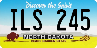 ND license plate ILS245