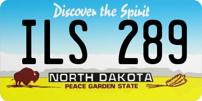 ND license plate ILS289