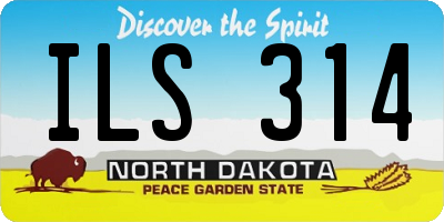 ND license plate ILS314