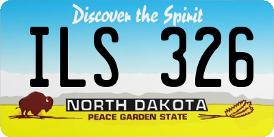 ND license plate ILS326