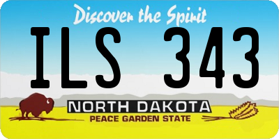 ND license plate ILS343