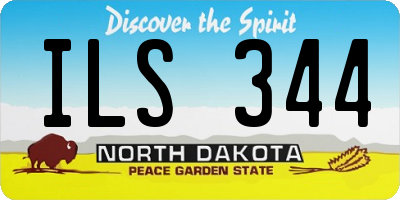 ND license plate ILS344