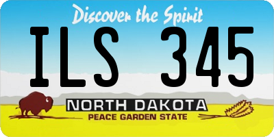 ND license plate ILS345