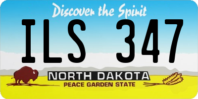 ND license plate ILS347