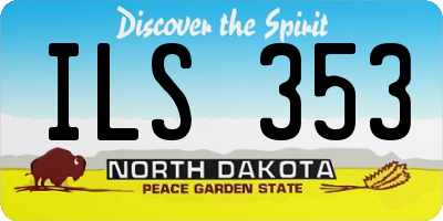 ND license plate ILS353
